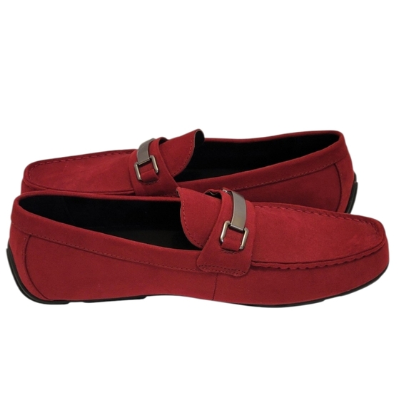 NWT Alfani Men's Egan Driving Loafers Red Size 11M - Picture 7 of 11